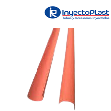 CANALETA NARANJA 4" X 6 METROS LISO INYECTOPLAST